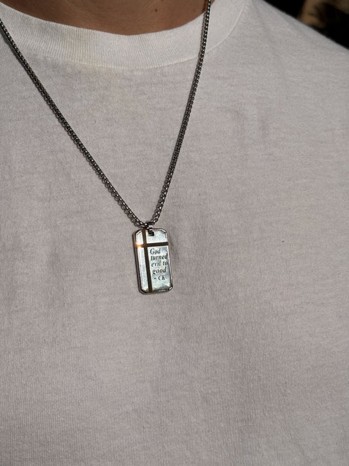 Bold Cross Pendant Necklace (Silver)